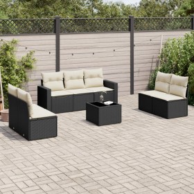 8-piece garden sofa set and black synthetic rattan cushions by , Garden sets - Ref: Foro24-3218826, Price: 425,90 €, Discount: %