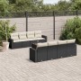 8-teiliges Gartensofa-Set und schwarze synthetische Rattankissen von , Gartensets - Ref: Foro24-3218736, Preis: 506,03 €, Rab...