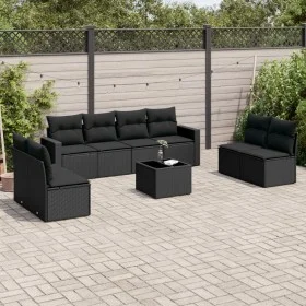 8-piece garden sofa set and black synthetic rattan cushions by , Garden sets - Ref: Foro24-3218845, Price: 535,47 €, Discount: %