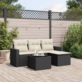 5-teiliges Gartenmöbel-Set und schwarze synthetische Rattankissen von , Gartensets - Ref: Foro24-3218866, Preis: 284,51 €, Ra...