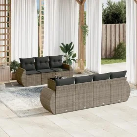 8-piece garden sofa set and gray synthetic rattan cushions by , Garden sets - Ref: Foro24-3221129, Price: 545,90 €, Discount: %