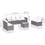 8-piece garden sofa set and black synthetic rattan cushions by , Garden sets - Ref: Foro24-3218845, Price: 523,42 €, Discount: %