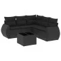 6-piece garden sofa set and black synthetic rattan cushions by , Garden sets - Ref: Foro24-3221354, Price: 425,15 €, Discount: %