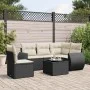 Set de sofás de jardín 6 piezas y cojines ratán sintético negro de , Conjuntos de jardín - Ref: Foro24-3221375, Precio: 398,7...