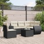 Set de sofás de jardín 6 piezas y cojines ratán sintético negro de , Conjuntos de jardín - Ref: Foro24-3221375, Precio: 375,0...