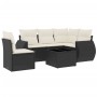 Set de sofás de jardín 6 piezas y cojines ratán sintético negro de , Conjuntos de jardín - Ref: Foro24-3221375, Precio: 375,0...