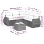 6-piece garden sofa set and black synthetic rattan cushions by , Garden sets - Ref: Foro24-3221354, Price: 425,15 €, Discount: %