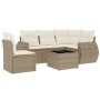 Gartensofa-Set mit Kissen, 6-teilig, beiges synthetisches Rattan von , Gartensets - Ref: Foro24-3221377, Preis: 434,55 €, Rab...