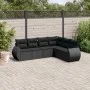 6-piece garden sofa set and black synthetic rattan cushions by , Garden sets - Ref: Foro24-3221404, Price: 441,25 €, Discount: %