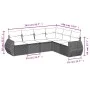 6-piece garden sofa set and black synthetic rattan cushions by , Garden sets - Ref: Foro24-3221404, Price: 441,25 €, Discount: %