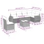 7-piece garden sofa set and beige synthetic rattan cushions by , Garden sets - Ref: Foro24-3221438, Price: 454,15 €, Discount: %