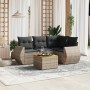 Garden sofa set with cushions 5 pieces gray synthetic rattan by , Garden sets - Ref: Foro24-3224989, Price: 327,20 €, Discoun...
