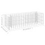 Gabionenbett aus verzinktem Stahl 90x30x30 cm von vidaXL, Töpfe und Pflanzgefäße - Ref: Foro24-145629, Preis: 28,29 €, Rabatt: %