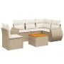 Garden sofa set with cushions 6 pieces beige synthetic rattan by , Garden sets - Ref: Foro24-3225008, Price: 474,20 €, Discou...