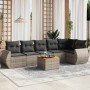 7-piece garden sofa set with gray PE rattan cushions by , Garden sets - Ref: Foro24-3225017, Price: 433,82 €, Discount: %