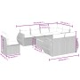 8-teiliges Gartensofa-Set und schwarze synthetische Rattankissen von , Gartensets - Ref: Foro24-3225097, Preis: 549,40 €, Rab...