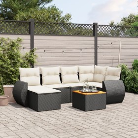7-piece garden dining set and black synthetic rattan cushions by , Garden sets - Ref: Foro24-3225104, Price: 403,08 €, Discou...