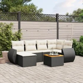 7-piece garden dining set and black synthetic rattan cushions by , Garden sets - Ref: Foro24-3225104, Price: 427,86 €, Discou...