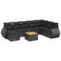 8-piece garden sofa set and black synthetic rattan cushions by , Garden sets - Ref: Foro24-3225138, Price: 573,03 €, Discount: %