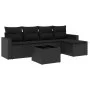 6-piece garden sofa set and black synthetic rattan cushions by , Garden sets - Ref: Foro24-3218885, Price: 354,84 €, Discount: %