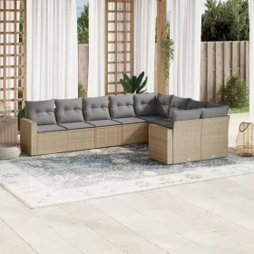 9-piece garden sofa set with beige synthetic rattan cushions by , Garden sets - Ref: Foro24-3219429, Price: 551,53 €, Discoun...