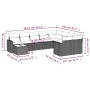 Garden sofa set with beige cushions 10 pieces synthetic rattan by , Garden sets - Ref: Foro24-3219448, Price: 668,08 €, Disco...