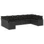 Garden sofa set 10 pieces with black synthetic rattan cushions by , Garden sets - Ref: Foro24-3219455, Price: 636,70 €, Disco...