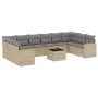 11-piece garden sofa set with beige synthetic rattan cushions by , Garden sets - Ref: Foro24-3219469, Price: 674,74 €, Discou...