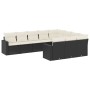 Gartensofa-Set 10-teilig mit schwarzen synthetischen Rattankissen von , Gartensets - Ref: Foro24-3219476, Preis: 557,62 €, Ra...