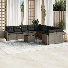 11-teiliges Gartensofa-Set und graue synthetische Rattankissen von , Gartensets - Ref: Foro24-3219510, Preis: 634,97 €, Rabat...