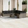 11-piece garden sofa set and gray synthetic rattan cushions by , Garden sets - Ref: Foro24-3219510, Price: 634,97 €, Discount: %