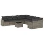11-piece garden sofa set and gray synthetic rattan cushions by , Garden sets - Ref: Foro24-3219510, Price: 634,97 €, Discount: %