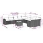 11-piece garden sofa set and gray synthetic rattan cushions by , Garden sets - Ref: Foro24-3219510, Price: 634,97 €, Discount: %