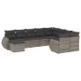10-piece garden sofa set with gray synthetic rattan cushions by , Modular outdoor sofas - Ref: Foro24-3221859, Price: 612,45 ...