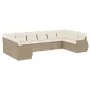 Garden sofa set with beige cushions 10 pieces synthetic rattan by , Modular outdoor sofas - Ref: Foro24-3221867, Price: 716,2...