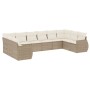 Gartensofa-Set mit beigen Kissen, 10-teilig, synthetisches Rattan von , Modulare Sofas für den Außenbereich - Ref: Foro24-322...