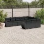 Garden sofa set 10 pieces with black synthetic rattan cushions by , Modular outdoor sofas - Ref: Foro24-3221884, Price: 689,5...