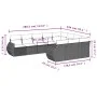 Garden sofa set 10 pieces with black synthetic rattan cushions by , Modular outdoor sofas - Ref: Foro24-3221884, Price: 689,5...