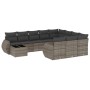 11-piece garden sofa set and gray synthetic rattan cushions by , Modular outdoor sofas - Ref: Foro24-3221929, Price: 670,53 €...