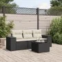 4-piece garden sofa set with black synthetic rattan cushions by , Modular outdoor sofas - Ref: Foro24-3222265, Price: 270,11 ...
