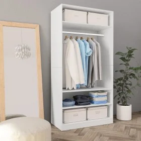 Weißer Sperrholzschrank 100x50x200 cm von vidaXL, Kleiderschränke - Ref: Foro24-800225, Preis: 175,35 €, Rabatt: %