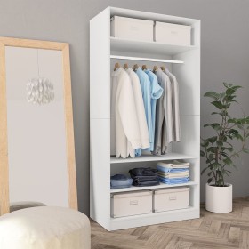 Weißer Sperrholzschrank 100x50x200 cm von vidaXL, Kleiderschränke - Ref: Foro24-800225, Preis: 185,86 €, Rabatt: %
