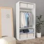 Weißer Sperrholzschrank 100x50x200 cm von vidaXL, Kleiderschränke - Ref: Foro24-800225, Preis: 175,33 €, Rabatt: %