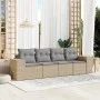 Garden sofa set with cushions 4 pieces beige synthetic rattan by , Modular outdoor sofas - Ref: Foro24-3222278, Price: 275,13...