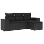 4-piece garden sofa set with black synthetic rattan cushions by , Modular outdoor sofas - Ref: Foro24-3222464, Price: 285,06 ...