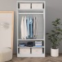 Armario de madera contrachapada blanco 100x50x200 cm de vidaXL, Armarios roperos - Ref: Foro24-800225, Precio: 192,41 €, Desc...