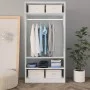 Weißer Sperrholzschrank 100x50x200 cm von vidaXL, Kleiderschränke - Ref: Foro24-800225, Preis: 175,33 €, Rabatt: %