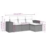 4-piece garden sofa set with black synthetic rattan cushions by , Modular outdoor sofas - Ref: Foro24-3222464, Price: 303,12 ...