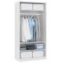 Weißer Sperrholzschrank 100x50x200 cm von vidaXL, Kleiderschränke - Ref: Foro24-800225, Preis: 175,33 €, Rabatt: %