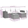 Garden sofa set with cushions 5 pieces gray synthetic rattan by , Modular outdoor sofas - Ref: Foro24-3222479, Price: 313,29 ...